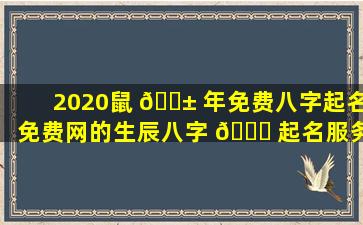 2020鼠 🐱 年免费八字起名免费网的生辰八字 🍀 起名服务真的能让人满意吗
